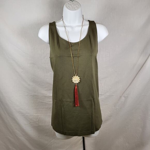 CATO Dahlia Blossom Flower Necklace with Rust Tassel Drop - Picture 6 of 7